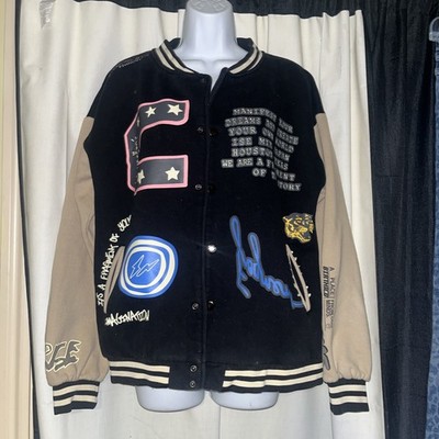 Cactus Jack by Travis Scott Wonderful Feeling Letterman Jacket 'Black'
