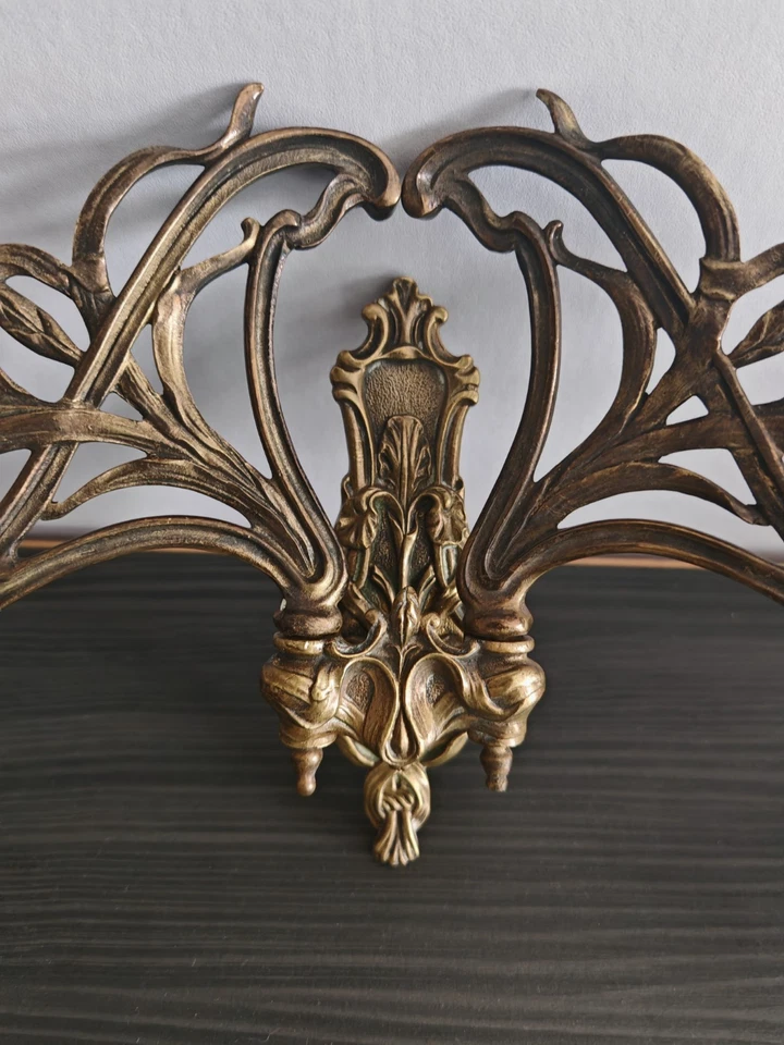 Ancien Bougeoir Chandelier en bronze art déco L.PINET XIX Ème. - Photo 2/4