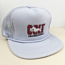 Vintage COLT Engineering Mesh Trucker Hat Snapback Dad Cap