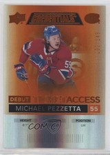 2021 Upper Deck Credentials Debut Ticket Access Orange /149 Michael Pezzetta u0h