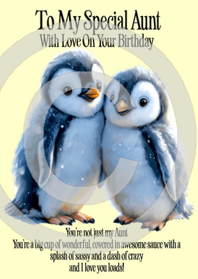 NEUES DESIGN besondere Tante zum Geburtstag A5 Geburtstagskarte Tante Andenken Liebe