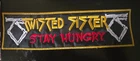 TWISTED SISTER ,STAY HUNGRY,  SEW ON GOLDEN BORDER EMBROIDERED PATCH