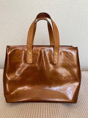 Echte Louis Vuitton Reade PM Monogramm Vernis Beuteltasche Tasche Lackleder B...