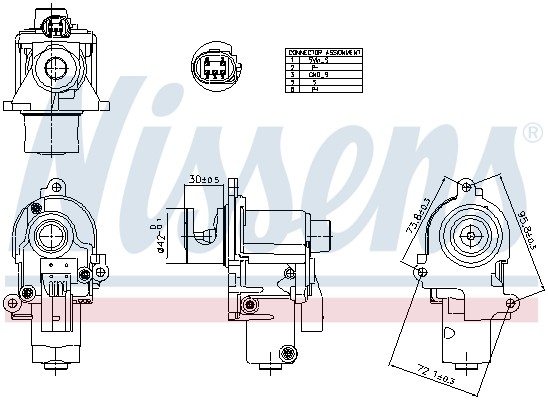 NISSENS-OE 98553-OE EGR Valve for AUDI,PORSCHE,VW