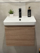 Regis Forma Wall Hung Wood Basin Vanity Unit 500mm Brand New