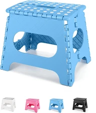 Folding Step Stool 11 Inch Durable Kids Step Stool Heavy Duty Step Stools Blue