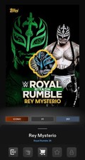 DIGITAL TOPPS WWE SLAM 2026 ICONIC ROYAL RUMBLE REY MYSTERIO GREEN SIGNATURE