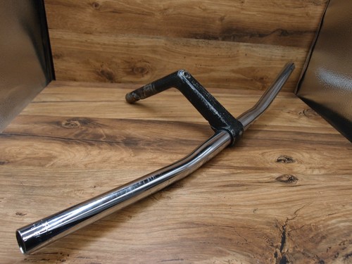 steel chromed flat handlebar + quill stem ITM Bioline made in Italy 22 mm quill