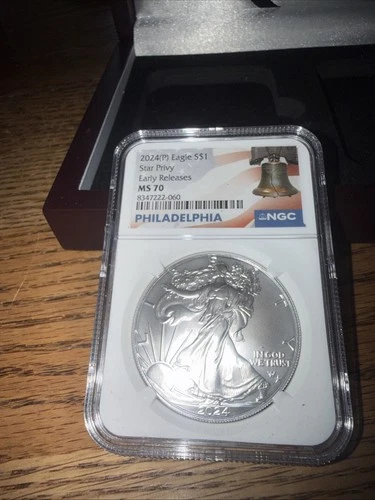 2024&2025 Silver Eagles Star&Eagle Privy early Release And Ms 70S Liberty Bell L