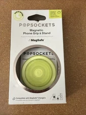 Popsockets Magnetic Phone Grip & Stand Round Chartreuly Translucent Glows OPENEW
