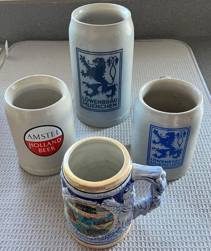 4 German and Japanese Beer Mugs