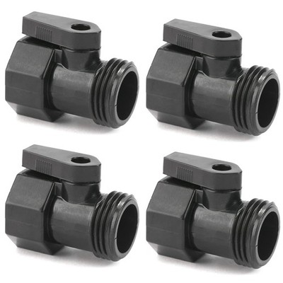 4 Pack 3/4 Garden Hose Shut Off Valve,1-Way Restricted-Flow Water Shut-Off, F...