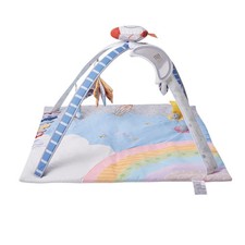 Baby Play Gym Mat w/ 6 Sensory Toys for Tummy Time Activity 35"x35"