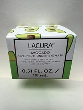 Lacura Avocado Overnight Under-Eye Mask w/ Retinol Shea Butter Avocado Oil 15ml
