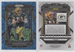 2022 Panini Prizm No Huddle Blue Prizm /79 Aaron Rodgers #103