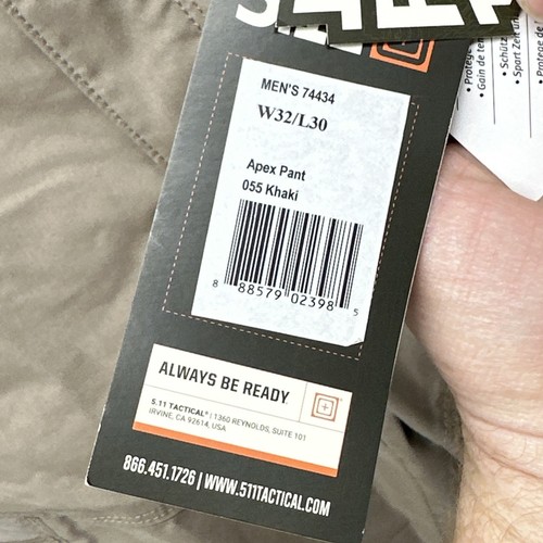 511 Tactical Apex Khaki Beige Pants Utility Cargo Pants Size 32X30 NWT - Picture 3 of 4
