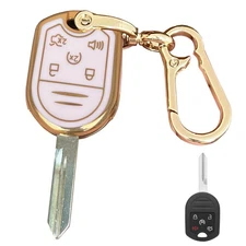 QIXIUBIA Key Fob Cover for Ford F-150 2004-2014 F-250 F-350 s, 5-Button-Pink 