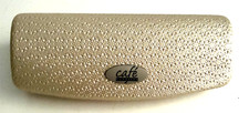 Gold Clam Shell Glasses Case Cafe Lunettes  Hard Eyeglass Clamshell Case