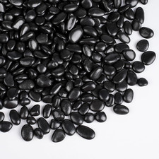 5 lbs Black Pebbles for Indoor Plants, 3/8" Small Rocks for Plants Indoor