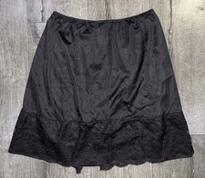 Women  s Black Under Garment Lace Slip For Dress Or Skirt S/M  308