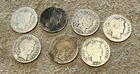 Lot Of 7 - Barber Head Dimes - Various Dates - Circulated