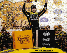 2025 Ryan Blaney Menards Cardell Nashville Win Signed Auto 8x10 Photo COA 2
