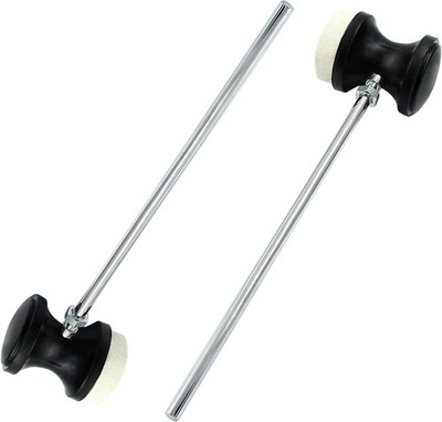 Hordion 2Pcs Bass Drum Pedal Beater Double Sided Kick Drum Beater Stainless S...