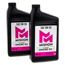 MISHON Engine Oil 5W-50 for Polaris ATV UTV Full-Synthetic (2 Quarts)