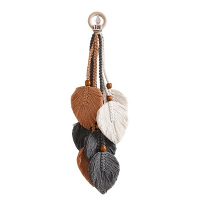 Handmade Woven Decor Leaf Cotton Rope Pendant Decoration for Living Room Offices
