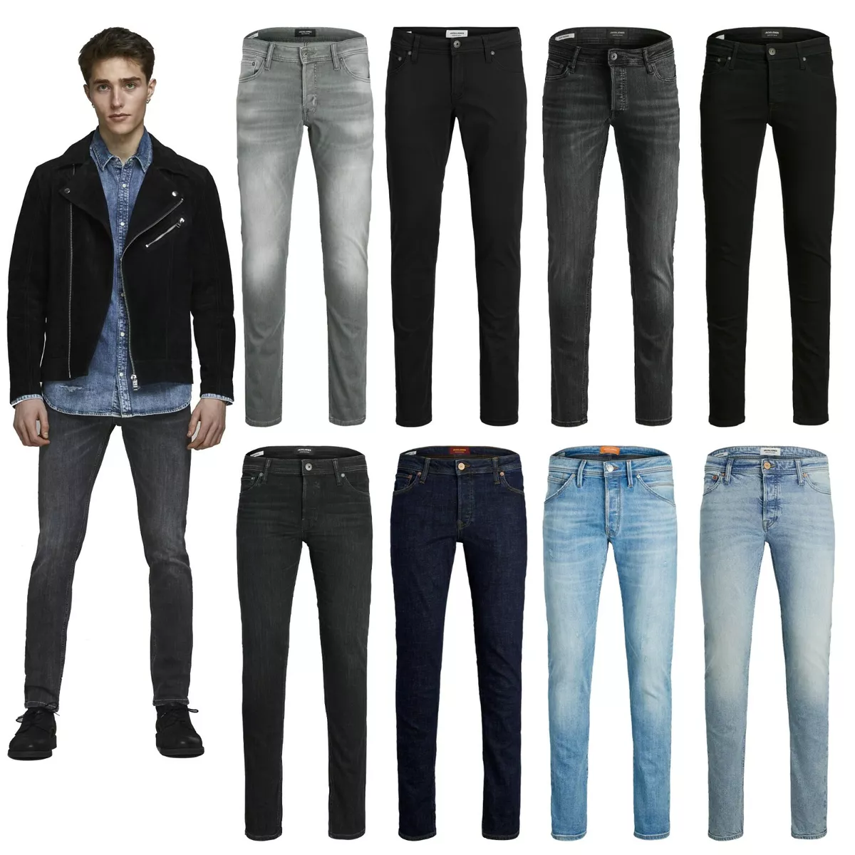 Jean para Hombre JACK & JONES SLIM 12174579 GLENN ORIGINAL AM 168 AZ –  CoolBrandsPeru