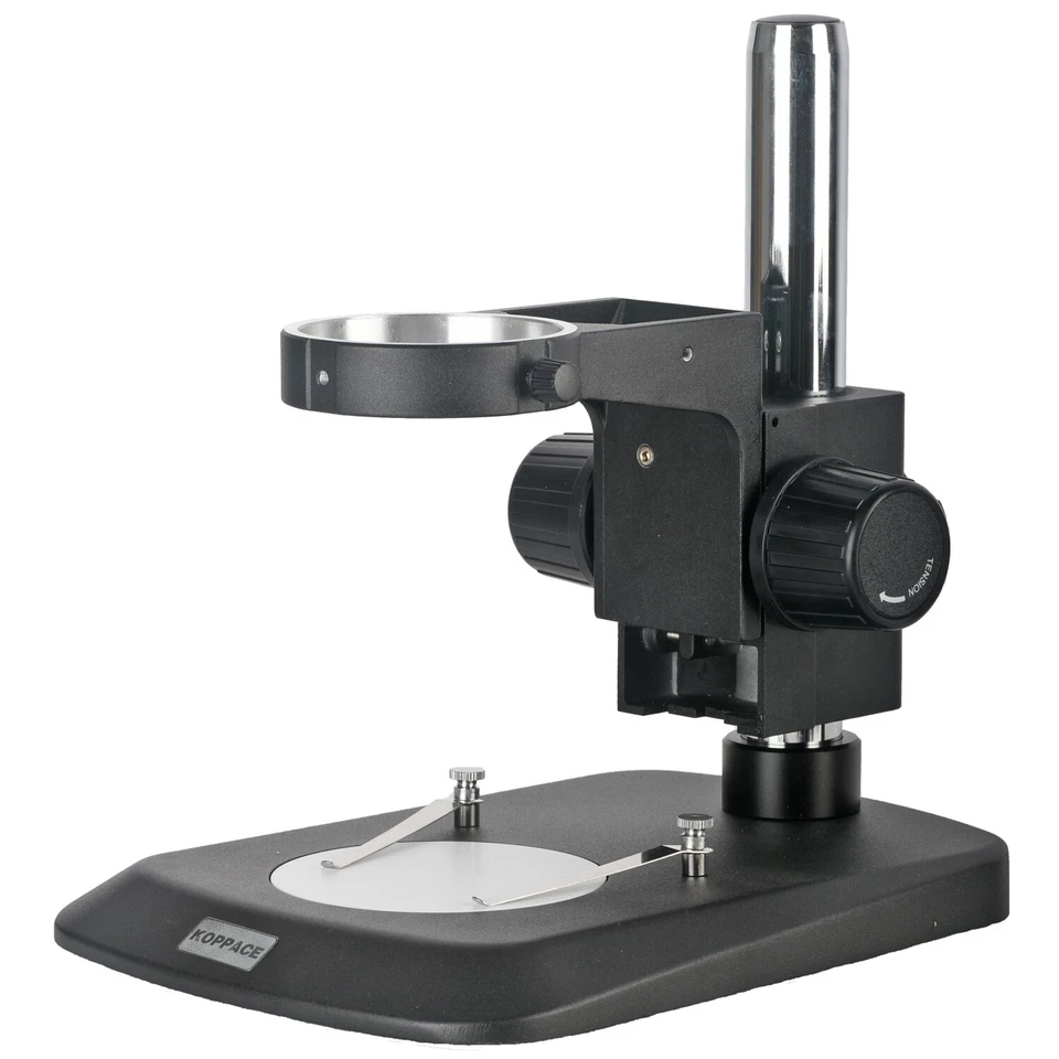 KOPPACE 7X-50X Black Trinocular Stereo Microscope 144 LED Ring Light 0.5X CTV  - Image 2 of 4