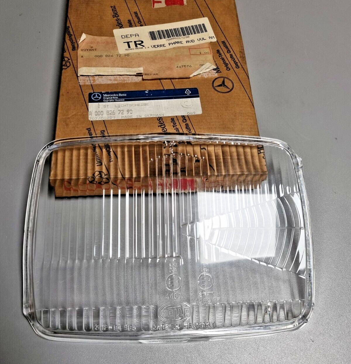 Verre de phare avant droit pour Mercedes en polycarbonate cristallin haute résistance anti-UV