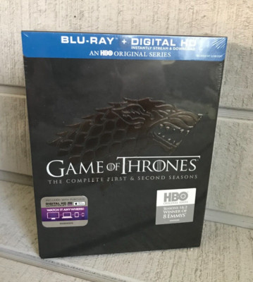 GAME OF THRONES BLU-RAY + Digital HD ~ The Complete First & Second Seasons ~ NEW