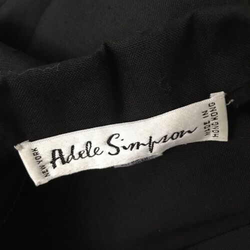 Vintage Dress Adele Simpson Black Shirt Dress Long Raglan Sleeve Pockets 14 - Picture 4 of 4