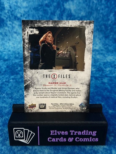 The X-Files: UFOs and Aliens SINGLE Non-Sport Trading card by Upper Deck 2019 - Picture 124 of 202