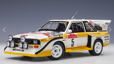 Audi Sport Quattro S1 #5 Rally San Remo 1985 Röhrl Geistdörfer 1:18 Autoart