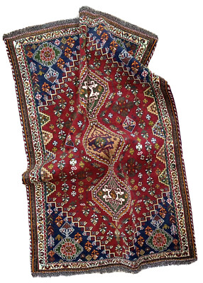 Rare Antique Original Qashqai Handmade All Wool Veg Dye Shira z