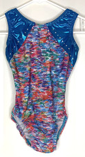 Jam Wear Leos CL Child L Large Girls Gymnastics Leotard Watercolor Rhinestones