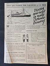 Tintin - Album du journal - pub visitez avec nous la malle Ostende Douvres
