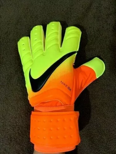 Op maat Gebakjes Station NIKE SPYNE pro GK GLOVE Soccer Goalie Glove (Orange/Yellow) GS0346 Size 8 |  eBay