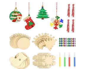 Download Christmas Ornaments Craft Kits For Kids 40pcs Wooden Unfinished Diy Holiday Tree Ebay PSD Mockup Templates