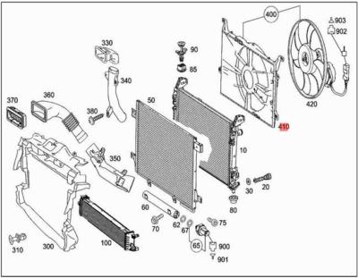 Mercedes-Benz a W169 2005 Electric Radiator Cooling Fan  