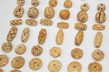 Unique - One of a kind-Hand Crafted/Carved Bone Beads - 20 to 50 Beads per Pack