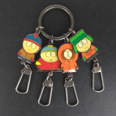 South Park Emaille Schlüsselanhänger 1998 Cartman Kenny Kyle Stan 1998 Comedy Central