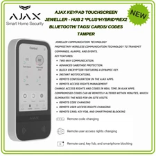 Ajax KeyPad TouchScreen 2*PLUS*HYBRID*REX2 BLUETOOTH/ TAGS/CARDS/CODES TAMPER