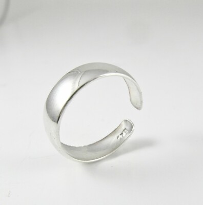 Sterling Silver 925 Adjustable 3.5 MM Band Toe Ring !! New !! | eBay UK