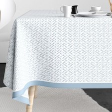 Nappe rectangulaire anti tache 140x200 cm Coton Barba Glace