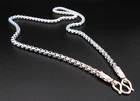 5 mm Chain 22K 23K 24K Thai Baht White Gold, Rhodium Plated 28" Jewelry Men's