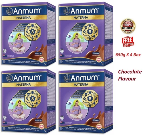 4X Anmum Materna Milk 650g For Pregnant Woman Chocolate Flavour -