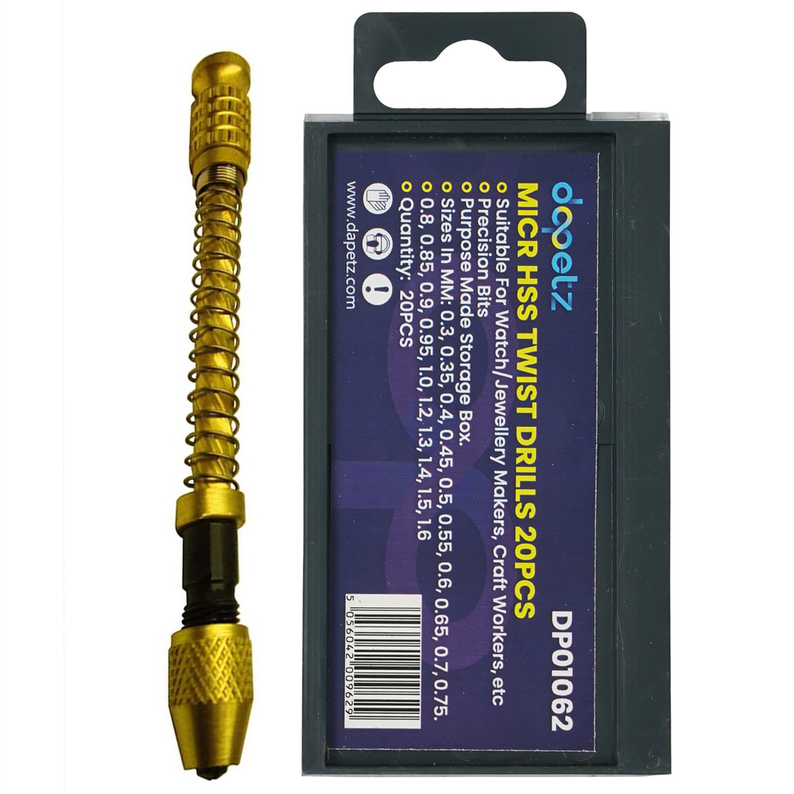 ARCHIMEDES TWIST DRILL + 20PC MICRO HSS BITS JEWELLERY WATCH REPAIR MODEL CRAFT
